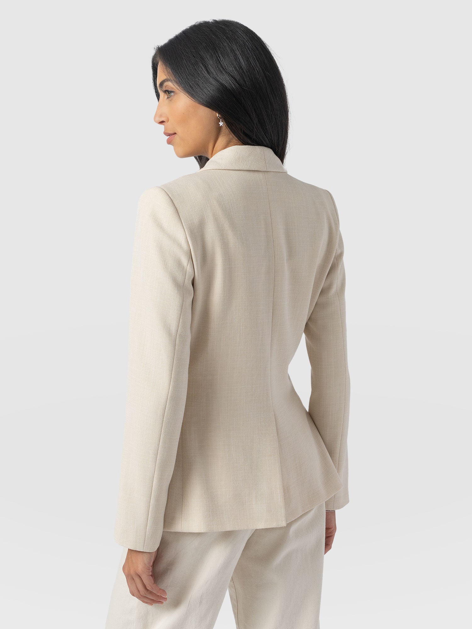 Argent Blazer - Cream - Women's Jackets | Saint + Sofia® USA